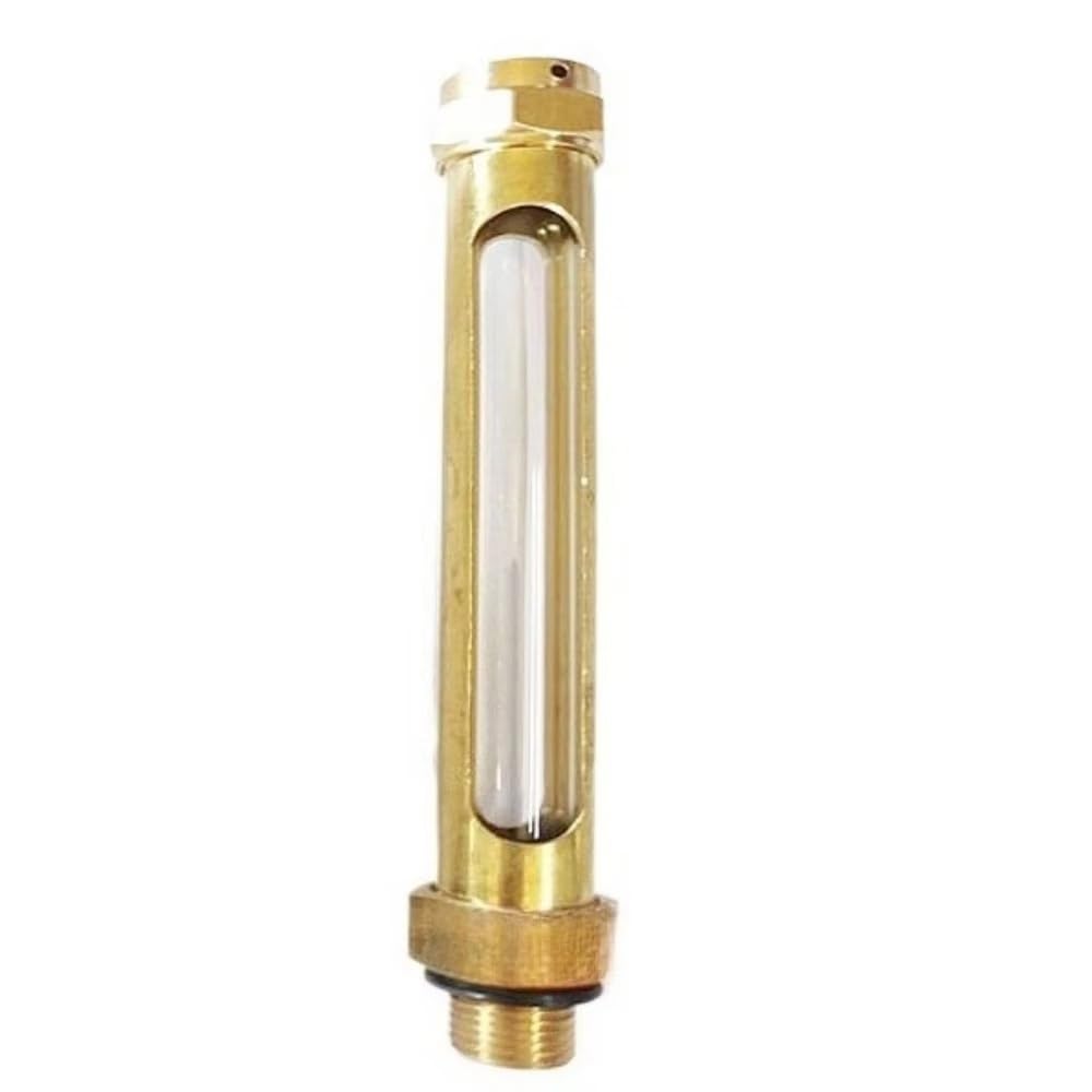 Mosiężny wziernik poziomu oleju - podwójny okienko, gwint męski (1/4"-1/2" BSP/M10-M16) 1 szt.(100mm M14x1.5mm)