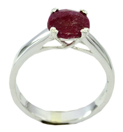 Bague promise en argent et rubis indien véritable à porter élégamment au quotidien