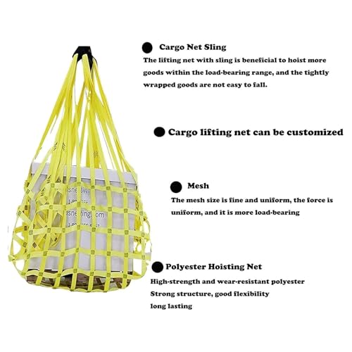 Filet de levage de chargement pour palettes et boîtes avec sangles réglables