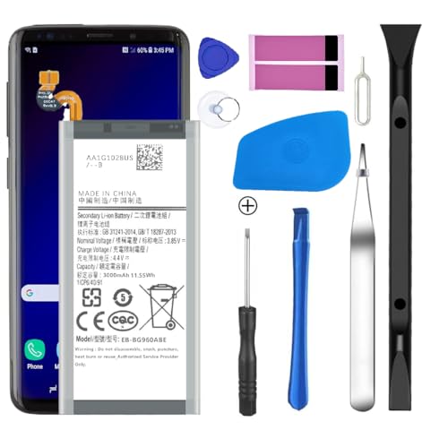 Yuntunele Galaxy S9 Battery Replacement,Upgraded Battery for Samsung Galaxy S9 with Professional Tool Kit