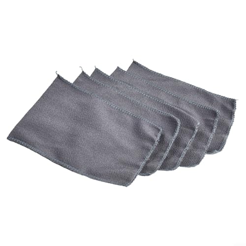 Mímate con este juego de 5 toallas de baño exfoliantes de estilo asiático en tela suave (gris)