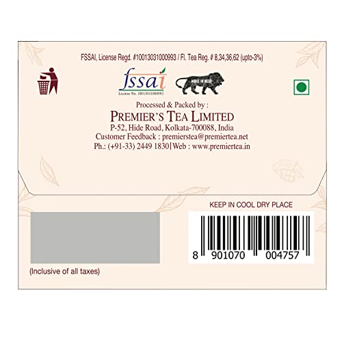 Image of PREMIER'S Masala Chai Carton Pack 500g (CTC Leaf Tea with Real Spices 500gms, Strong and Robust Chai, Traditional Indian Chai, 250 Cups)