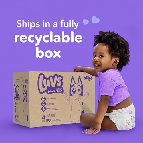 Luvs Size 5 Baby Diapers, Platinum Protection Bluey Diapers for Day & Night,Size 5 (27+ lb), 172 Count — view 8
