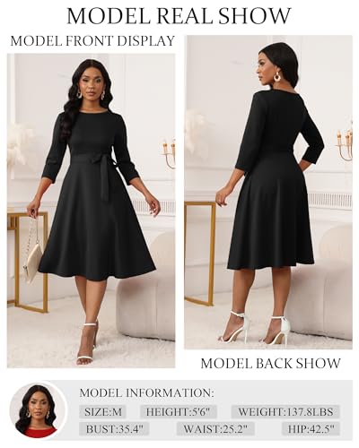 rumia women39s cocktail dresses 34 sleeve vintage wedding guest dress xs-3xl