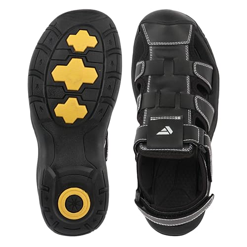 Image of FUEL Commando-1 Comfortable & Outdoor Men's Flexible Fisherman Sandals with Protective Toe Cap