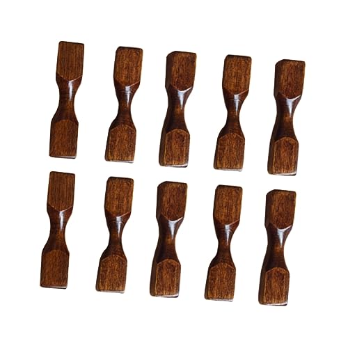 COLLBATH 10pcs Creative Wooden Chopstick Holder Spoon Rest Chopstick Rack Pillow Vintage Spoons Chopstick Pillow Tableware Rest Chinese Chopsticks Creative Chopstick Rest Brown
