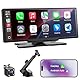 Avylet 8,1 Zoll Wireless Carplay Display für Android Auto&Apple Carplay, Tragbares IPS Touch Bildschirm mit IP67 Rückfahrkamera, OTA-Updates, GPS Navigation, Bluetooth 5.0, Mirror Link, FM/AUX