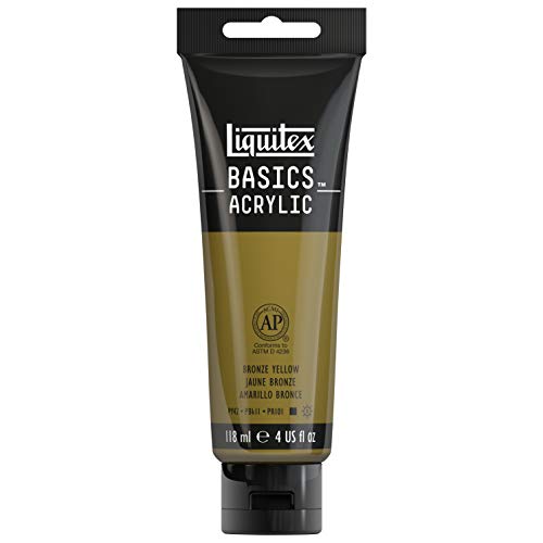 Liquitex BASICS Acrylic Paint, 4-oz tube, Bronze Yellow