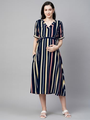 Image of MomToBe Women's Fit and Flare Calf Length Dress