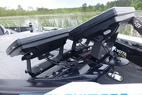 Image of PROcise DEK-It Fish Finder Mount for Boats, Triple Unit Stacker Mount Adapter for DEK-It Fish Finder and Depth Finder Mounts, Marine-Grade Aluminum, Durable, Secure and Rust-Proof