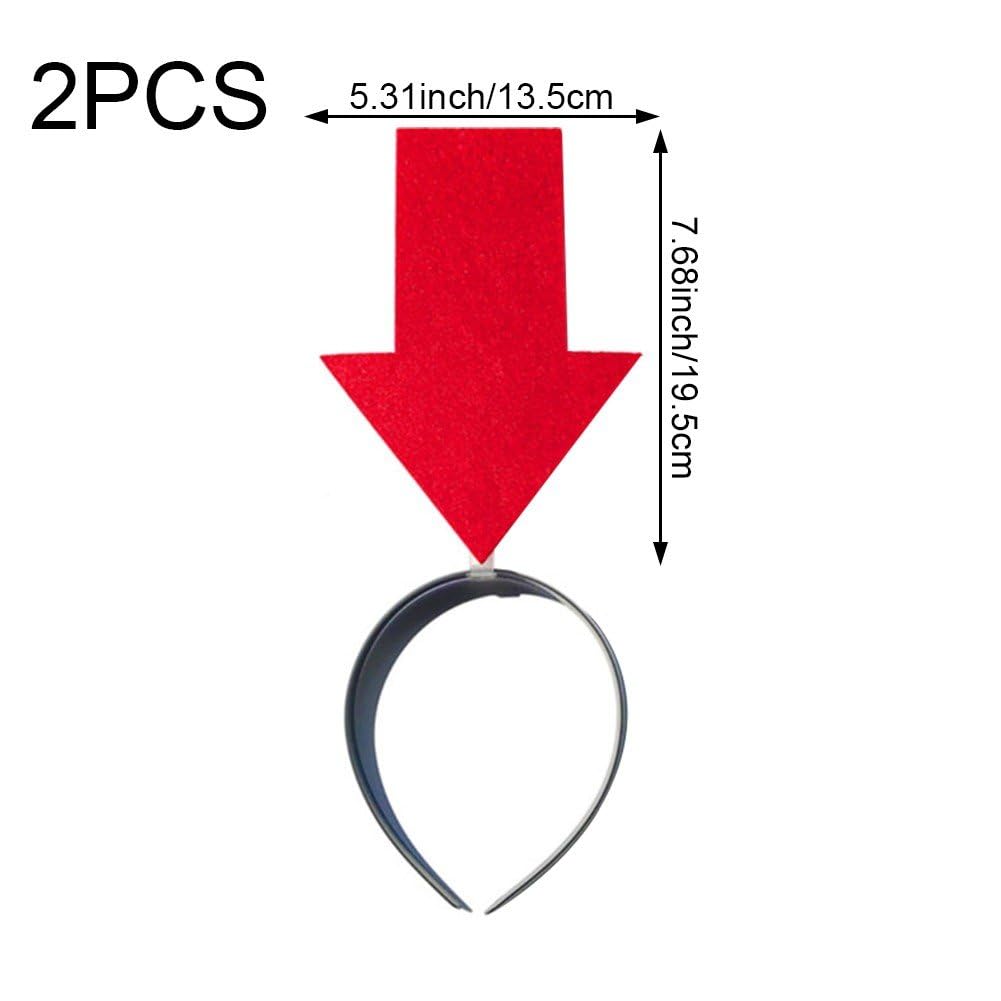 2 Pezzi a Forma di Freccia Fascia per Divertente Fascia per novità Cerchio per Puntelli per Copricapo di Halloween per Festival in Maschera