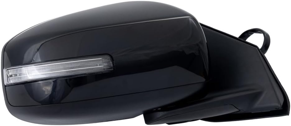 KarParts360 For Mitsubishi Lancer 2015 2016 2017 Door Mirror Passenger Side Power | Paintable | Manual Folding | Heated | With Signal Light | Excluded Memory | Replacement For MI1321144 | 7632C368-PFM