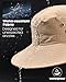 FURTALK Sun Hats for Men Fishing Hat UPF 80+ Foldable Wide Brim Outdoor Hiking Beach Summer Hats Khaki