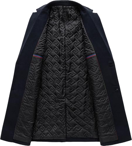 Wool Blend Blazer Men Business Casual Mid-Length Sport Coats 2 Button Slim Fit Wedding Party Suit Jacket with Pockets2