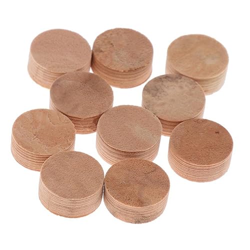 ibasenice 8個 コルククッション コルクストッパー 真実 トランペットシールパッド 鍵 修理 トランペットのコルクパーツ トランペットガスケット 部品 木製 Khaki