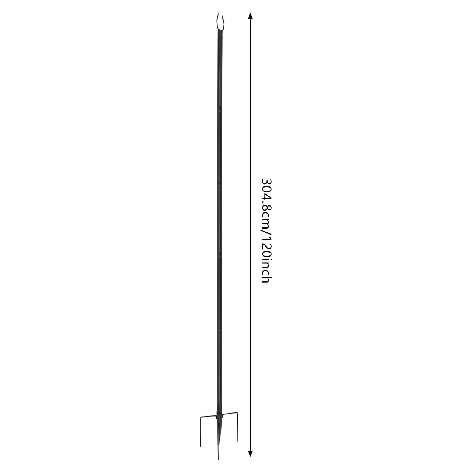 Gancho de Pastor, 4Pzs Postes de Luces de Cadena, Colgador de Pie con Base de 5 Puntas, Ajustable Estaca Jardín Resistente para Exteriores Patios Jardines Camping Iluminación Decoración