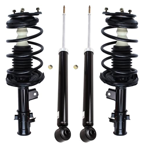 Image of Detroit Axle - Struts Shocks for 2006-2011 Hyundai Accent Kia Rio Complete 2 Front Ready Struts with Coil Spring Assembly 2 Rear Shock Absorbers Replacement 2007 2008 2009 2010