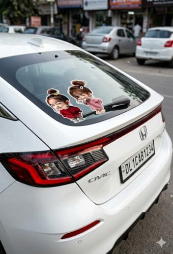 Image of Funny Monster Sticker for Cars, Trucks, Dents & Sports (4, 6x3 inch (Pack of 2))