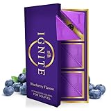Ignite Blueberry Chocolate Squares – 60% Dark Cocoa with Natural Ingredients – Rich Flavor Fusion – Perfect Chocolate for Cravings, Gifts & Special Moments – Shareable Premium Bar, Box of 1