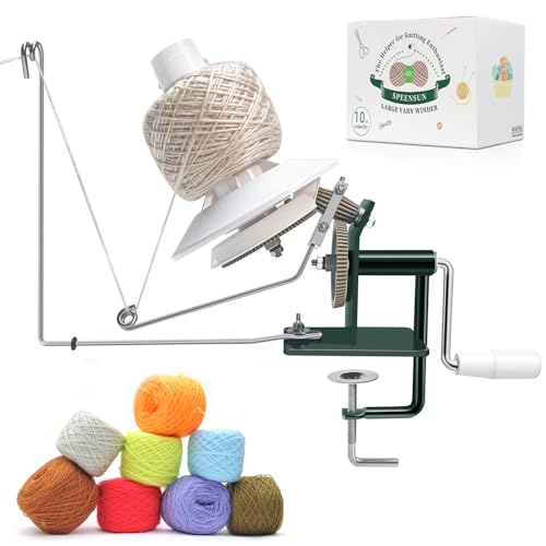 Yarn Winder, Yarn Ball Winder, Large 15 oz and Easy-to-Install Yarn Cake Winder Efficiently Make Yarn Cake, Sturdy Metal and ABS Yarn Winder for Crocheting,The Helper for Knitting Enthusiast