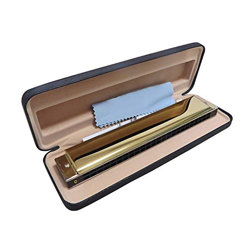 Harmonica polyphonique 24 trous en Do pour enfants et adultes avec étui de rangement et chiffon de nettoyage pour… - Les Beatles, Paul McCartney, John Lennon, RIngo Starr, George Harrison Harmonica polyphonique 24 trous en Do pour enfants et adultes avec étui de rangement et chiffon de nettoyage pour…