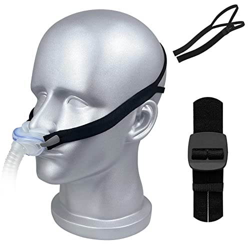 Adjustable Airfit P10 N30 Headgear Straps CPAP Replacement Supplies Upgraded Headgear Straps for Resmed Airfit P10 N30 Airsense 10 Nasal Pillow Mask - 2 Pack Black