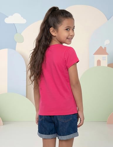 Image of Amazon Brand - Symbol Girls 100% Cotton Solid Half Sleeves T-Shirt | Regular Fit | Age 2-14 Years (Pack of 2)