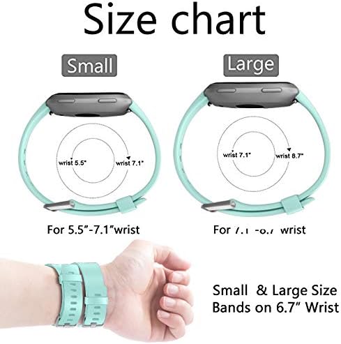 Ouwegaga Band Compatible for Fitbit Versa/Versa 2/Versa Lite/Special Edition Versa 2 All Versions Classic Wristbands for Women Men Multi Colors