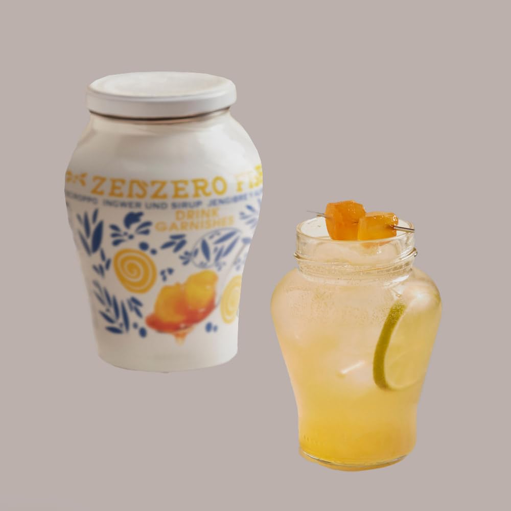 Lucgel Vaso Opaline Zenzero Candito Ginger allo Sciroppo Garnisch Fabbri - 1 Kg -
