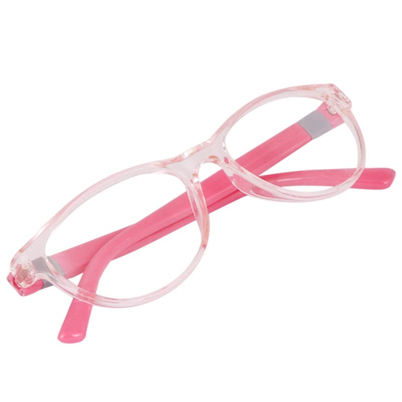 Optify Round Blue Cut Computer Glasses for Eye Protection | Zero Power, Anti Glare & Blue Light Filter Glasses | UV Protection Specs for Kids | Full Rim| 44 MM