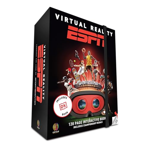 Abacus Brands Virtual Reality ESPN Gift Box - Illustrated Interactive VR Book and STEM Learning Activity Set
