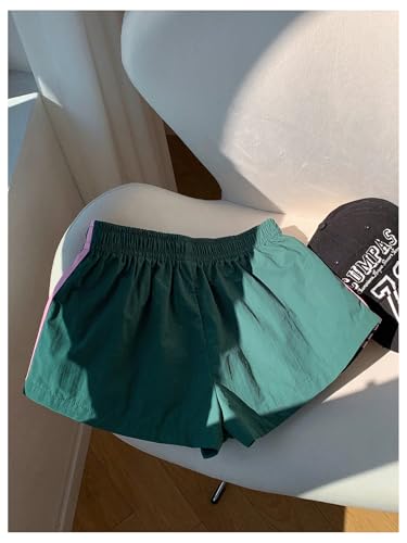 MakeMeChic Women's Y2k Striped Shorts Basketball Shorts Wide Leg Track Lounge Sweat Shorts2