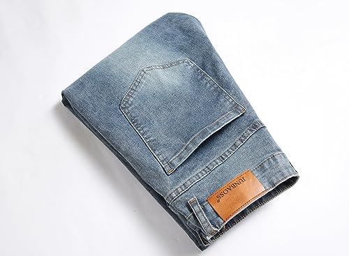 Men's Slim Fit Stretch Jeans Ripped Skinny Jeans for Men, Fashion Straight Leg Comfort Flex Waist Cargo Denim Pants - Image 5