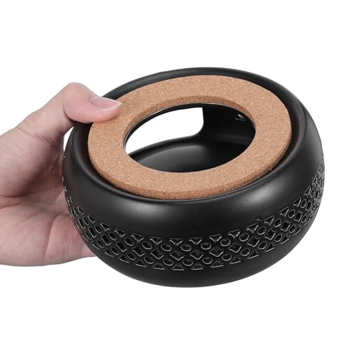 Calientateteras de cerámica portátil redondo negro para teteras 5
