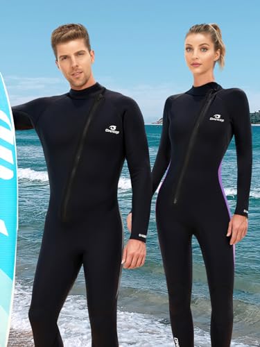 Image of Owntop 5mm Wetsuit for Men Women, High Stretch Warmth Neoprene Suit | GBS Seam, Front Zipper Wet suit for Cold Water Swimming, Surfing, Snorkeling , Scuba