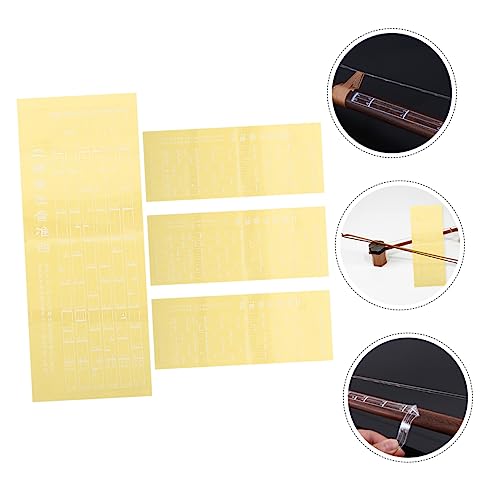SUPVOX 4Pcs Erhu Adesivo De Dedilhado Erhu Adesivo De Nota Erhu Adesivos De Dedilhado De Gráfico Pvc