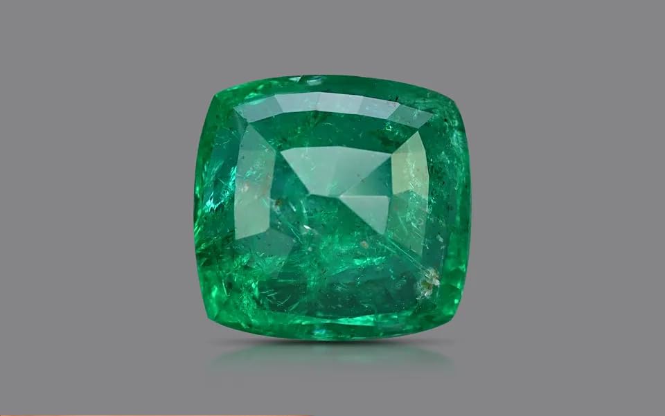 Esmeralda de 5,25 quilates gema natural sin calentar forma de cojín Shree Jewelrs 4