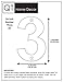 QT Modern House Number - 6 Inch BLACK - Stainless Steel (Number 3 Three), Floating Appearance, Easy to install and made of solid 304