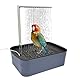 Wellensittich Dusche, Vogel Dusche für Papageien – Automatische Papageienbadewanne mit Dusche & Umwälzwasserbad für Vögel, Elektrische Vogeldusche, Vogelbrunnen Dusche für Wellensittiche und Sittiche