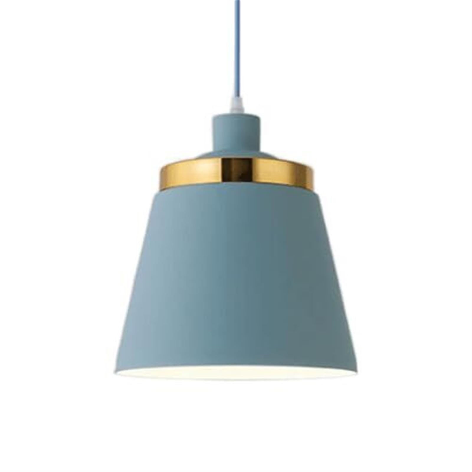 SYAXVOM Creative Colorful Chandelier Lampshade - Nordic Style Iron Pendant Light, E27 Base Ceiling Hanging Lamp for Balcony and Restaurant Decoration(Blue)