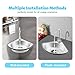 Corner Basin Sink, Stainless Steel Single Bowl Sink, Wall/Countertop Mounted Triangular Hand Basin Sink with Faucet & Drain Inlet Pipe for Restaurants, Bars, Cafes, Kitchens, Bathrooms