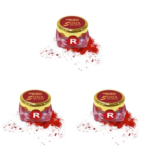 Image of KEYA SETH AROMATHERAPY 100% Natural Sindoor Dust, 3gm Sindoor (Red) (Pack of 3)
