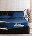 Elegant Comfort Luxurious Wrinkle Resistant 1500 Thread Count Egyptian Quality 1-Piece Fitted Sheet All Around Elastic -Deep Pocket- Ultra Soft Bottom Fitted Sheet, Twin/Twin XL, Navy Blue