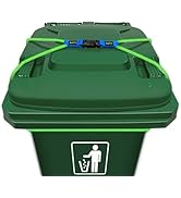4-Pack Black Trash Can Locks – Heavy Duty Bungee Cord Lid Lock For 30-50 Gallon Cans, Keep Animals Out
