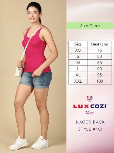 Image of Lux Cozi Women Cotton Racerback Tank Top | Pack of 3
