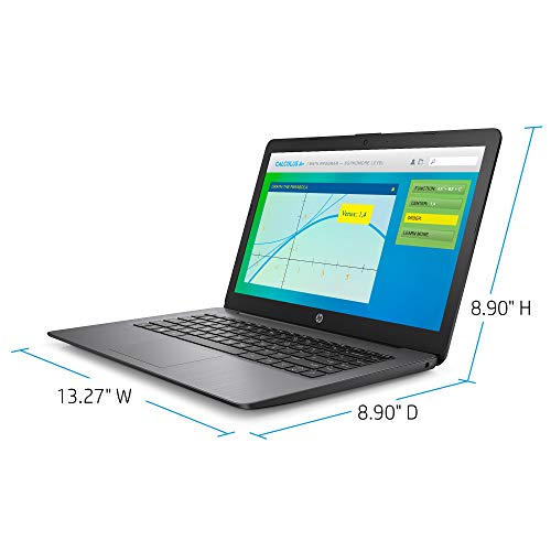 Image of HP Stream 14-inch HD Touchscreen Laptop, Intel Celeron N4000, 4 GB RAM, 64 GB eMMC, Windows 10 Home in S Mode with Office 365 Personal for 1 Year (14-cb192nr, Brilliant Black)