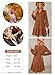 Dokotoo Chocolate Brown Fall Clothes Dresses for Women 2025 Casual Long Sleeve V Neck Textured Mini Dress Going Out Ruffle A-Line Swing Empire Waist Tiered Babydoll Flowy Dress Comfy Outfits X-Large