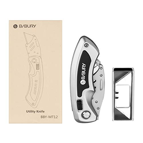 BIBURY Cuttermesser, Portabel Teppichmesser Profi, Sandstrahlen Version Universal-Klappmesser, Universalmesser mit 5… – Bild 8