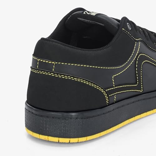 Image of Spykar Gry Men Black-Grey Urban Lace Up Sneaker