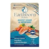 Earthborn Holistic Unrefined Smoked Salmon Recipe with Ancient Grains & Superfoods Dry Food for Dogs & Puppies (25 lb. Bag)
